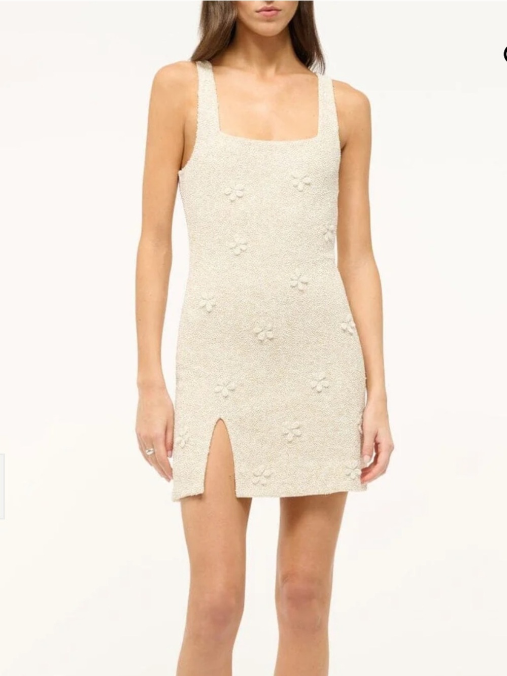Staud Le Sable Floral Beaded Minidress